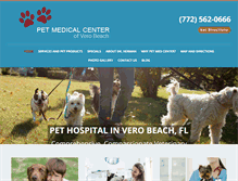 Tablet Screenshot of petmedicalcenterverobeach.com
